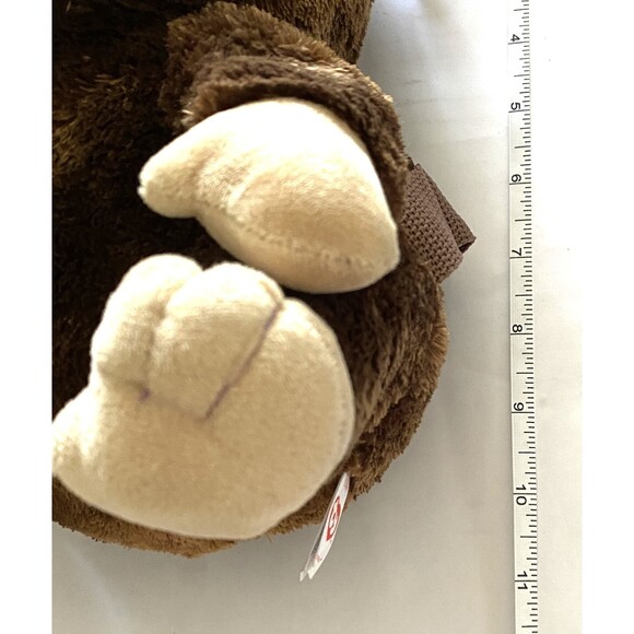 TY Brown Monkey Plush Kids Purple Eyes 100% Tysilk Adjustable Strap Backpack - Picture 6 of 7